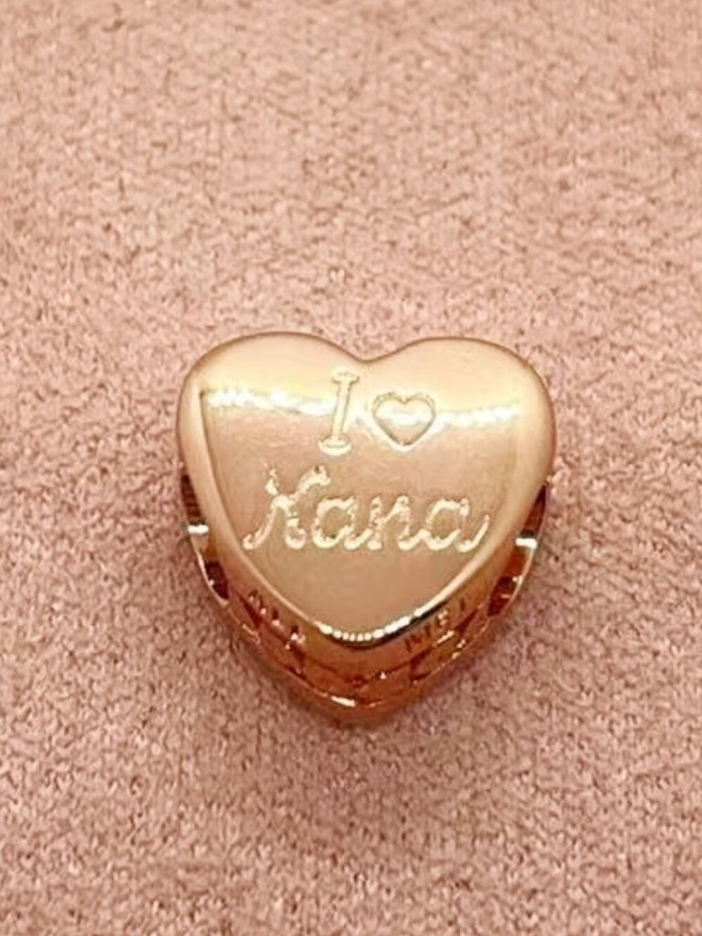 Pandora I Love Nana Heart Charm Bead Pendant Rose gold-plated Pendant